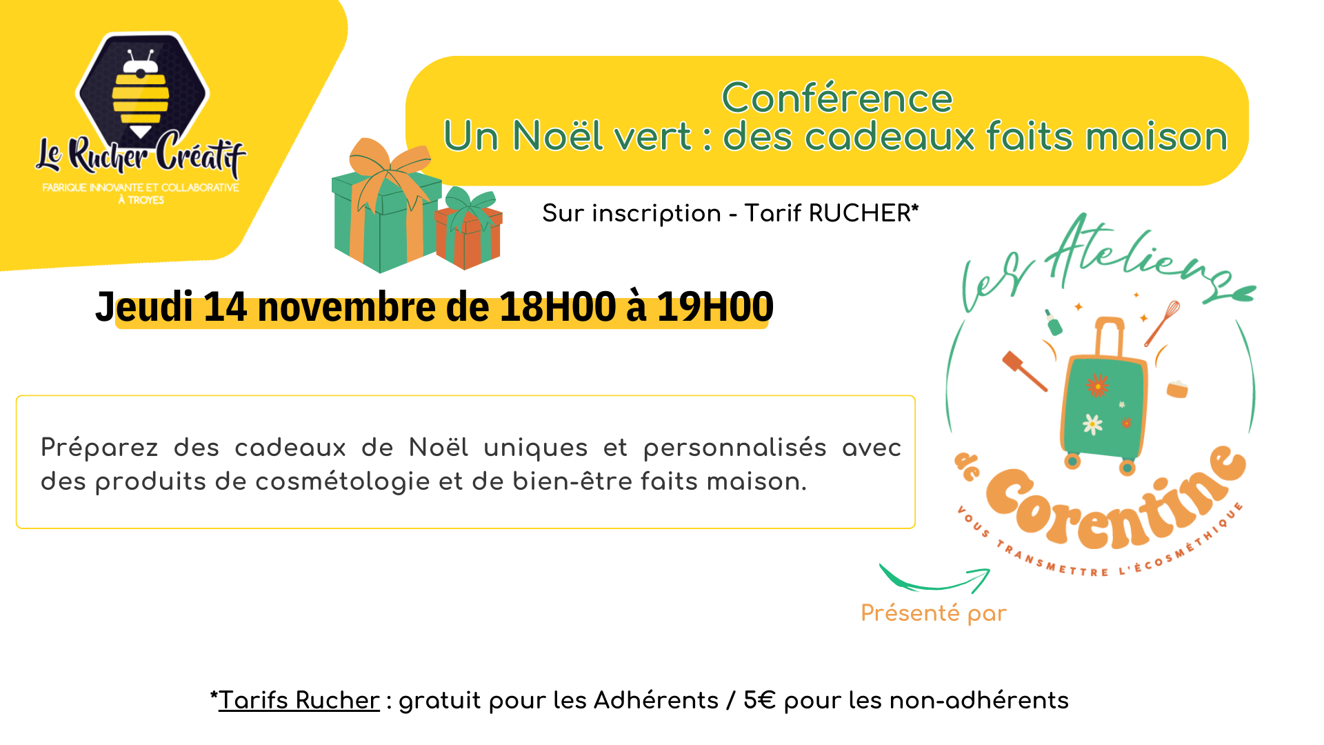 Conférence "Un Noël vert : des cadeaux faits maison"