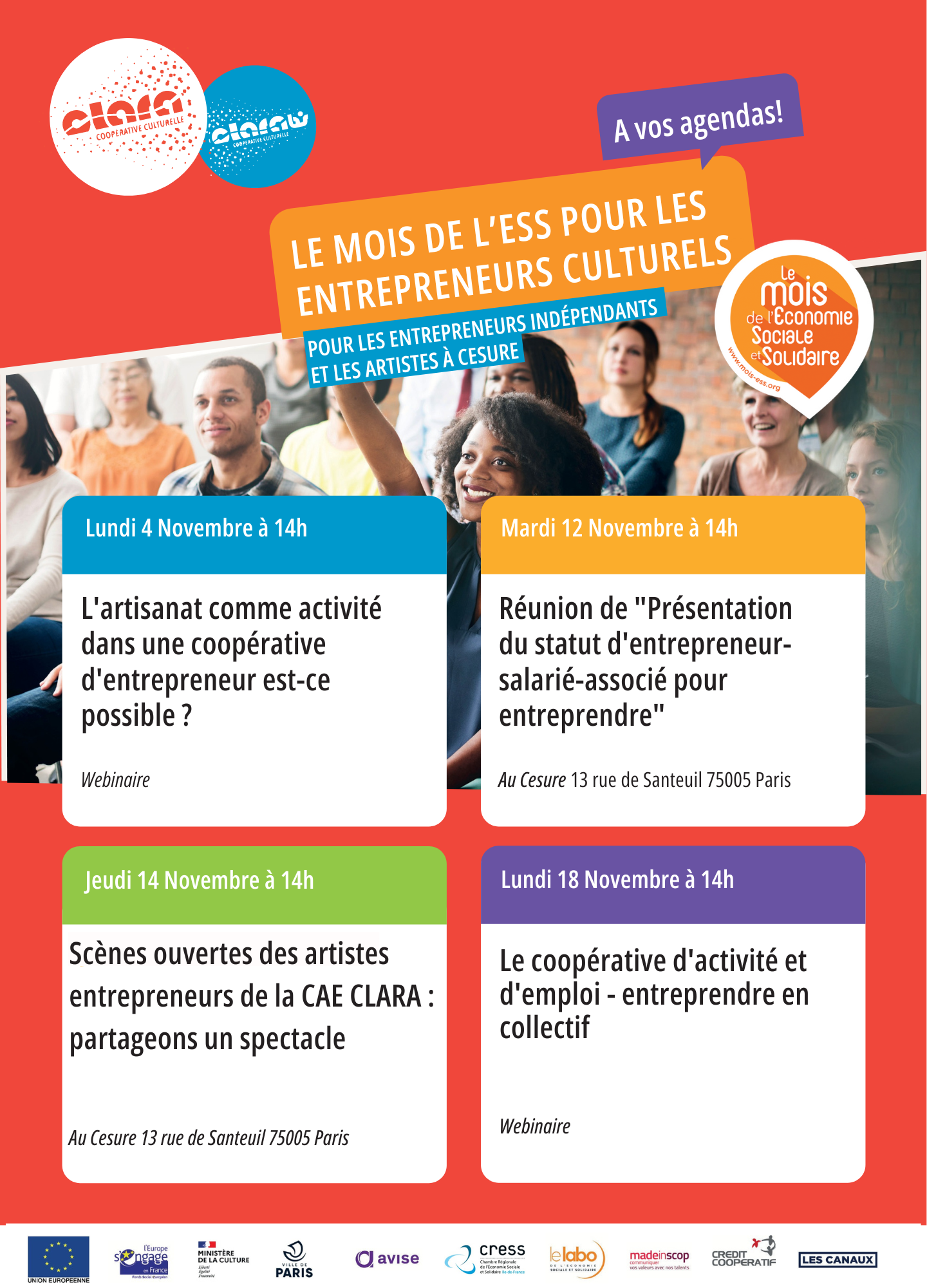 Réunion de "Présentation du statut d'entrepreneur-salarié-associé pour entreprendre