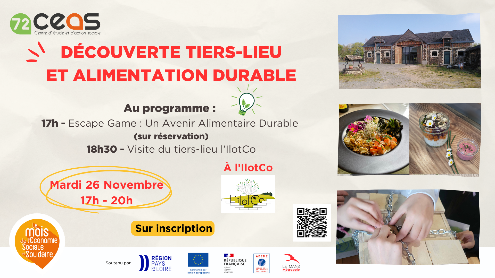 Soirée tiers-lieu et alimentation durable