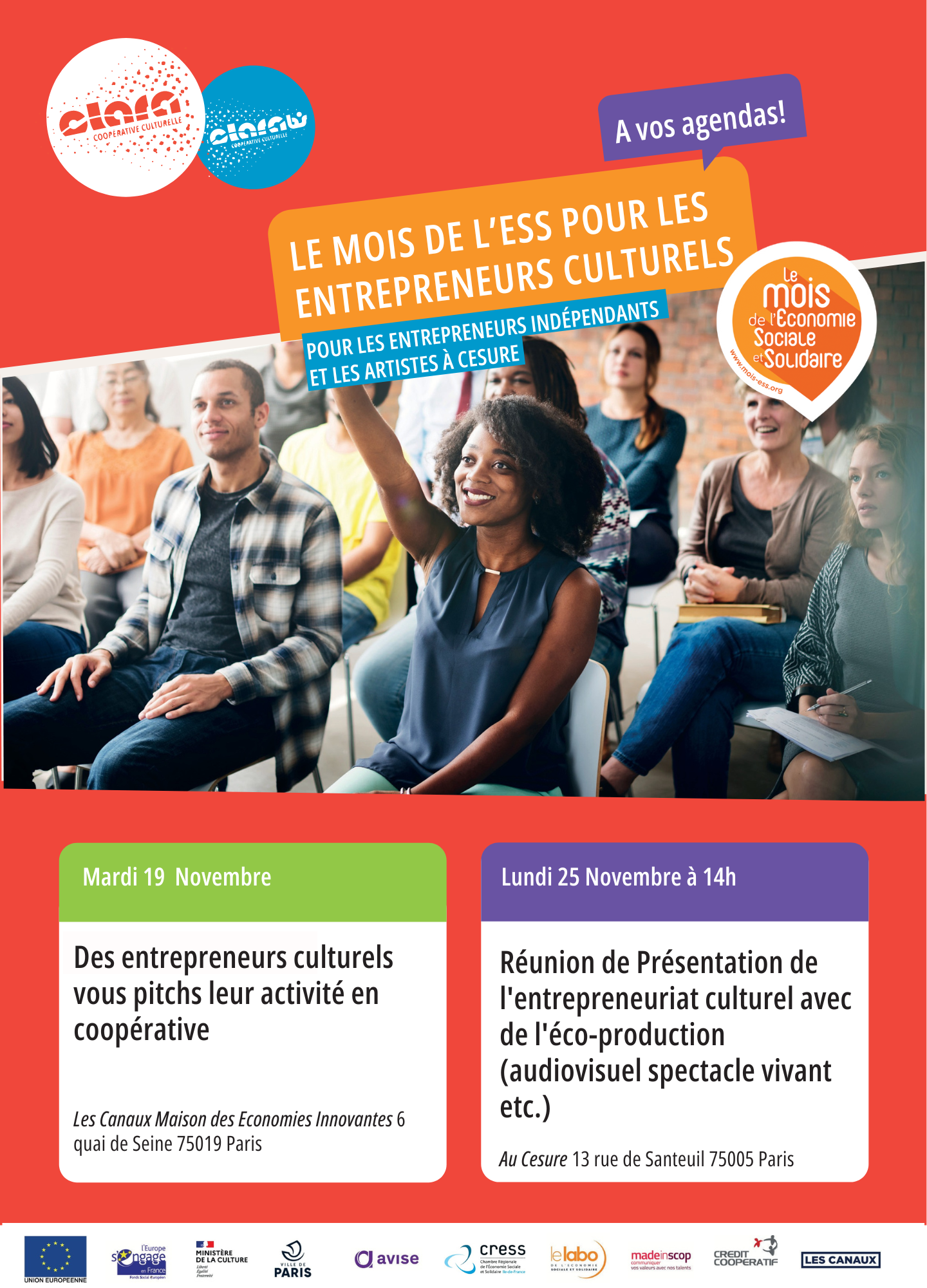 Des entrepreneurs culturels vous pitchs leur activité en coopérative