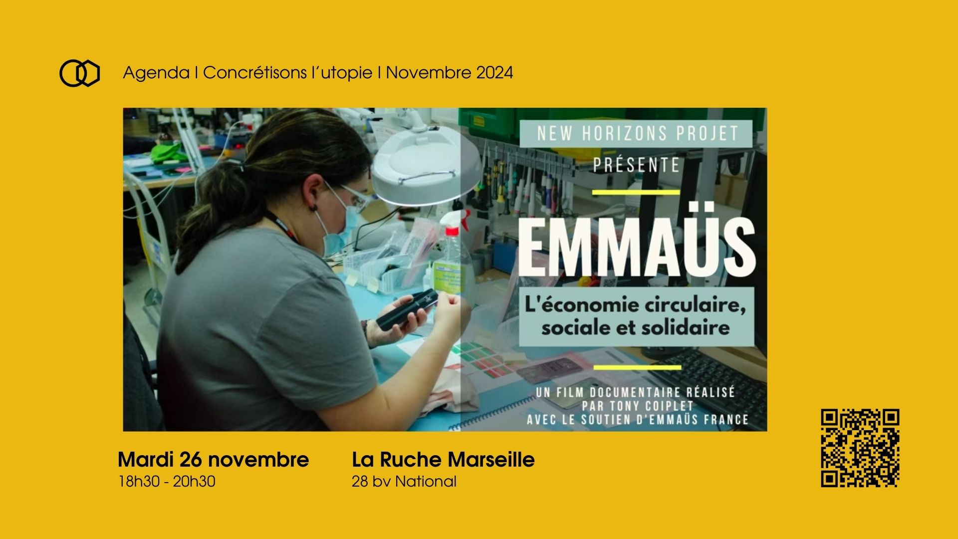 Affiche de l'évènement Projection-débat : Emmaüs, L'économie circulaire, sociale et solidaire