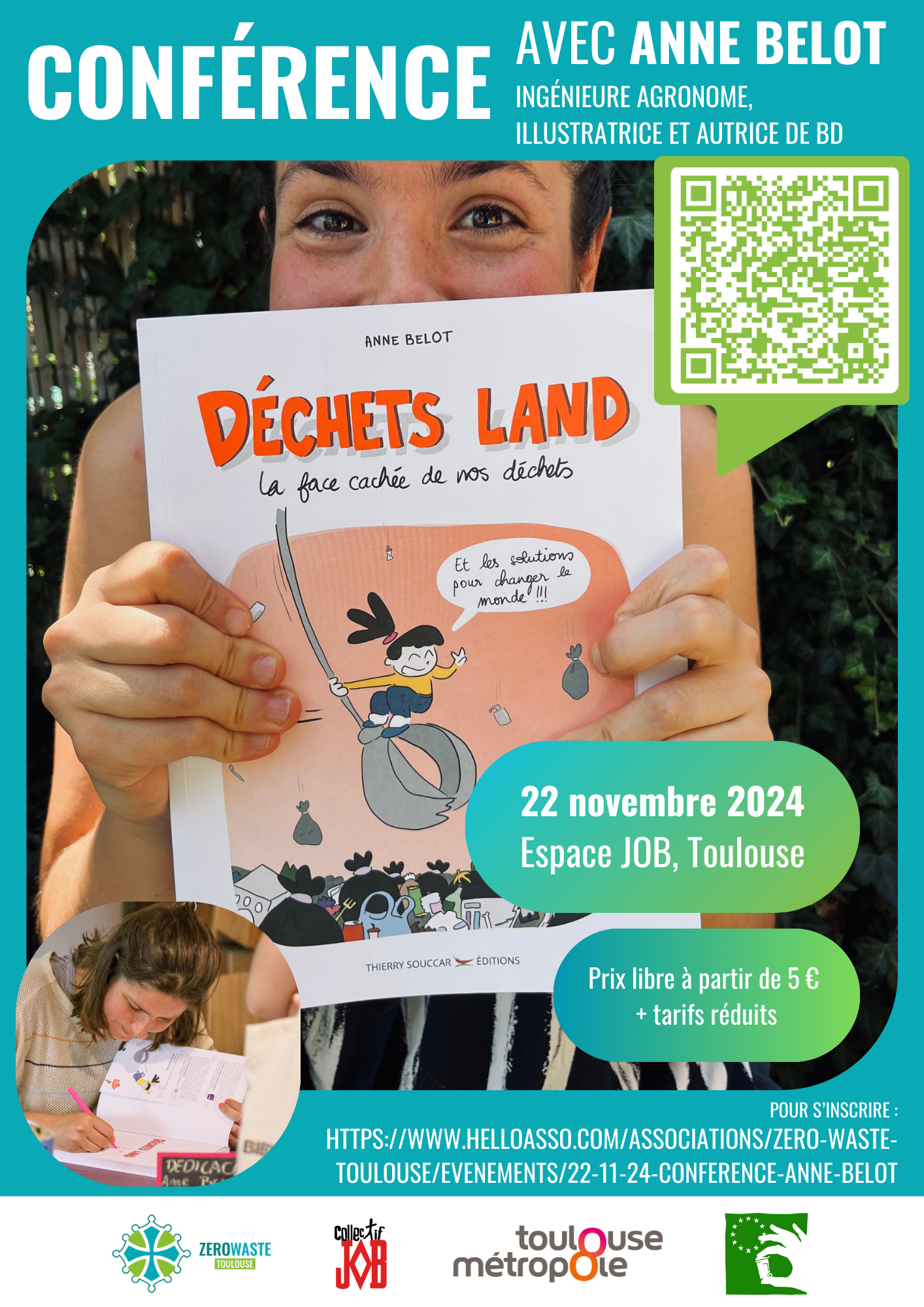 Affiche de la conférence illustrée animée par Anne Belot