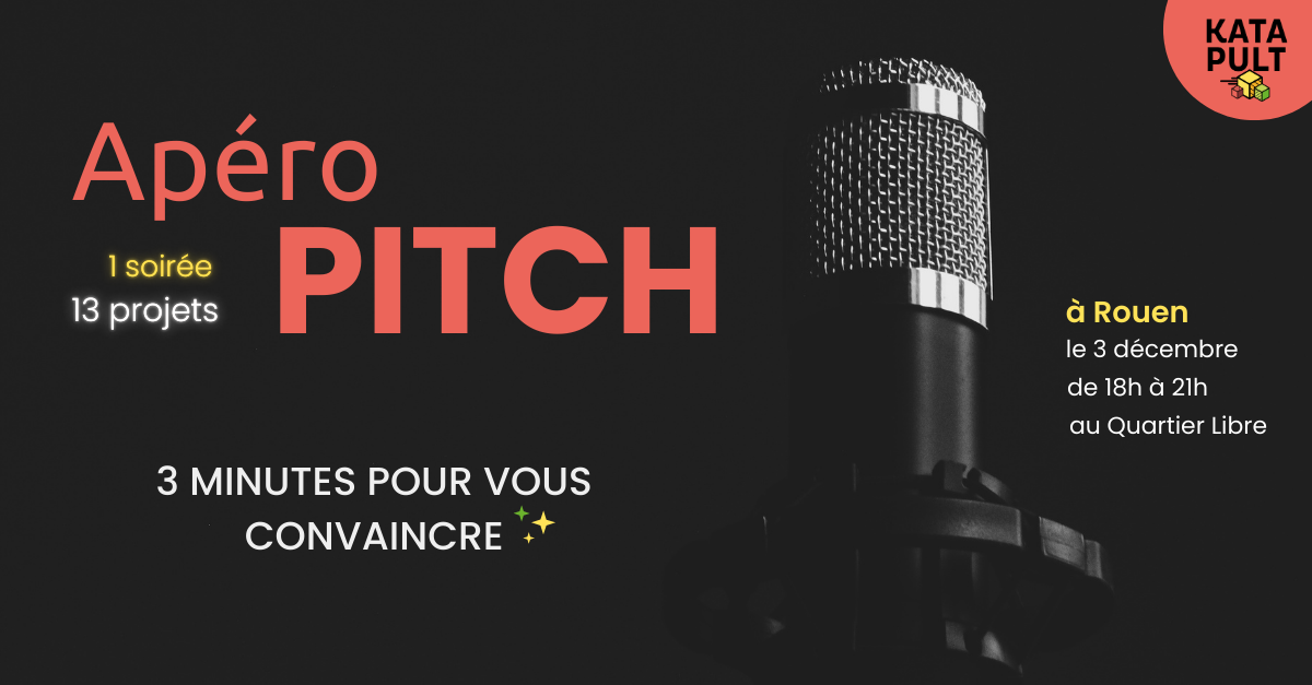 Titre "Apéro Pitch" avec image de micro 