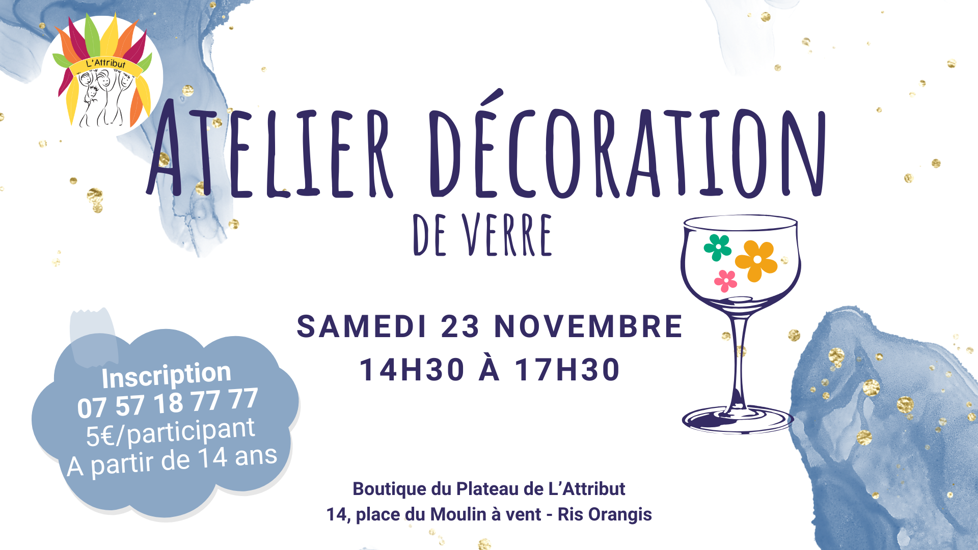 Visuel atelier décoration de verre - L'Attribut