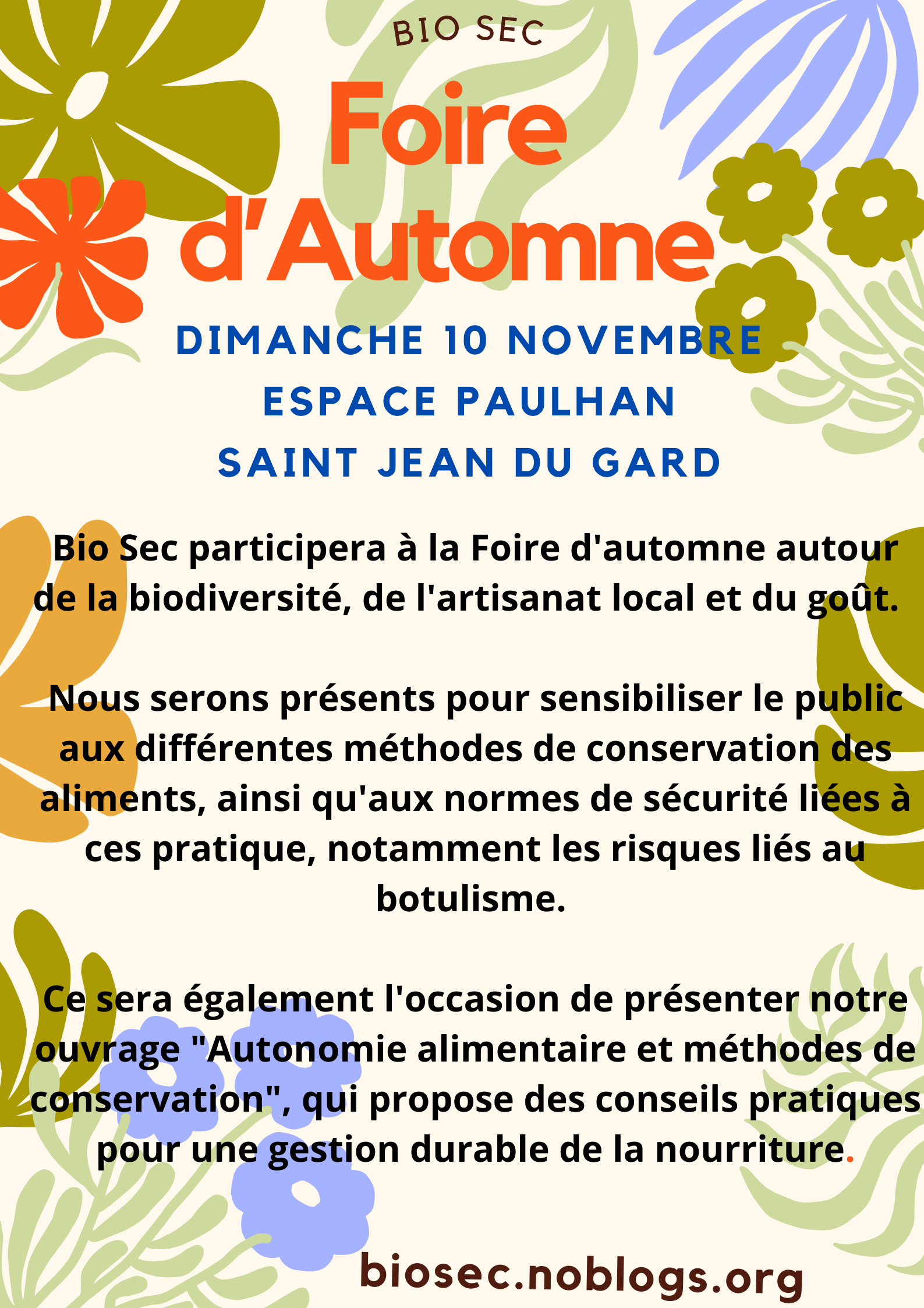 Stand de sensibilisation à la Foire d'automne