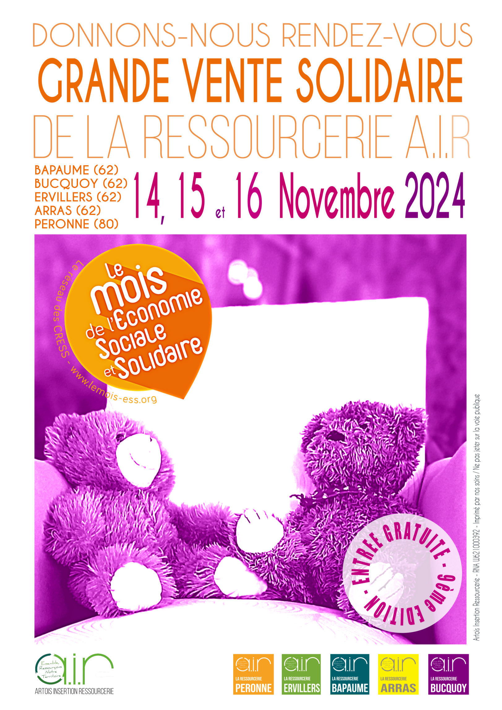 GRANDE VENTE SOLIDAIRE DE LA RESSOURCERIE AIR