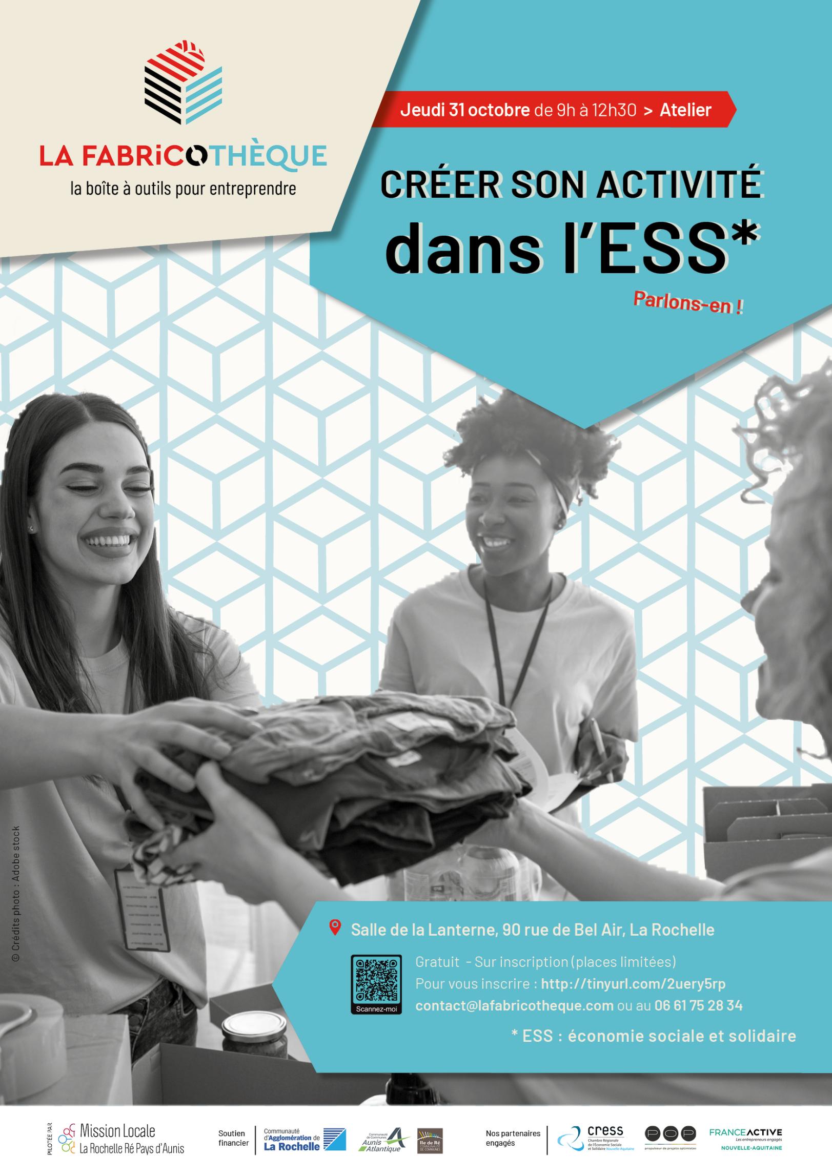 Atelier "Créer son activité dans l'ESS. Parlons-en !"