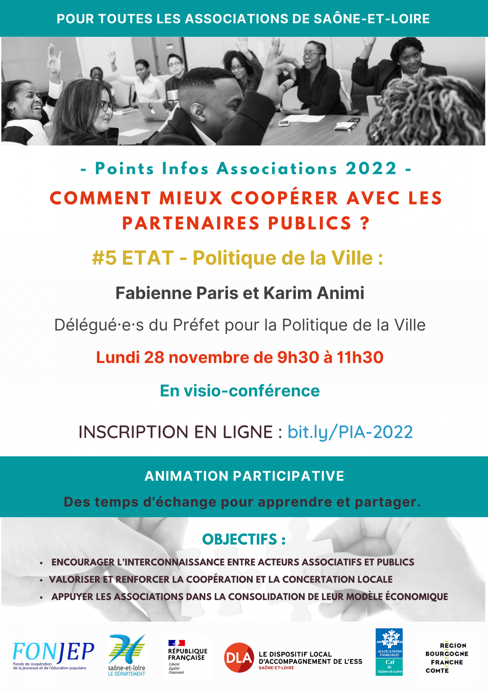 Point Info Asso 71 : Comment mieux coopérer avec les Partenaires Publics ? #5 Politique de la Ville