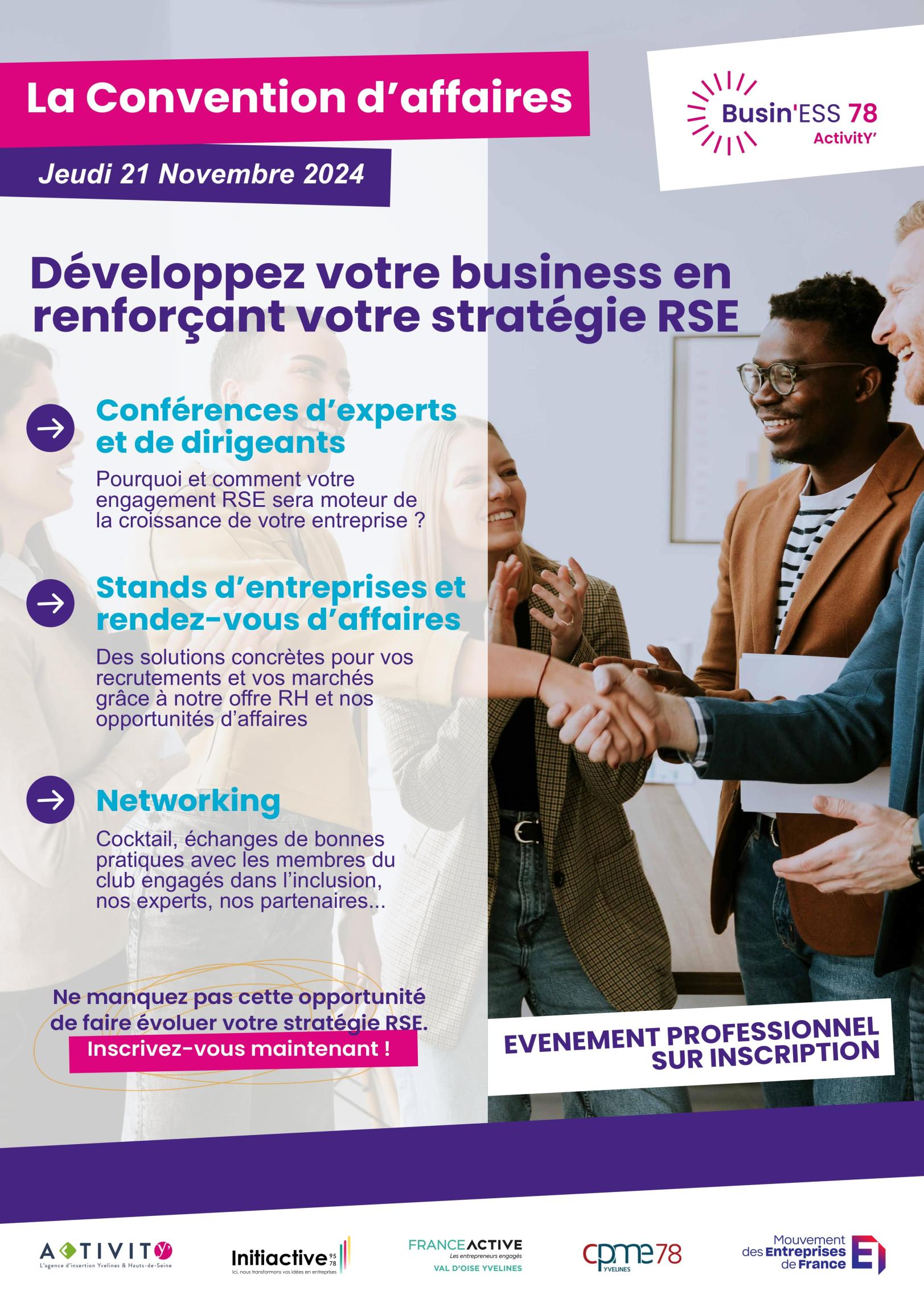 rdv d'affaires, conférence, coktail