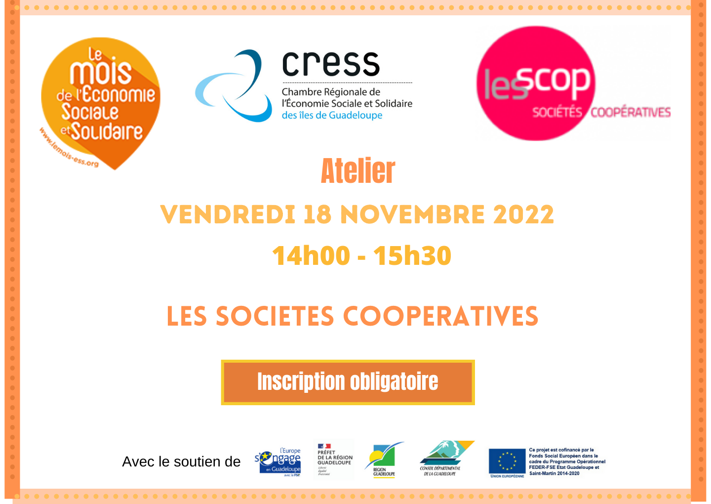 image flyer reunion info SCIC & SCOP