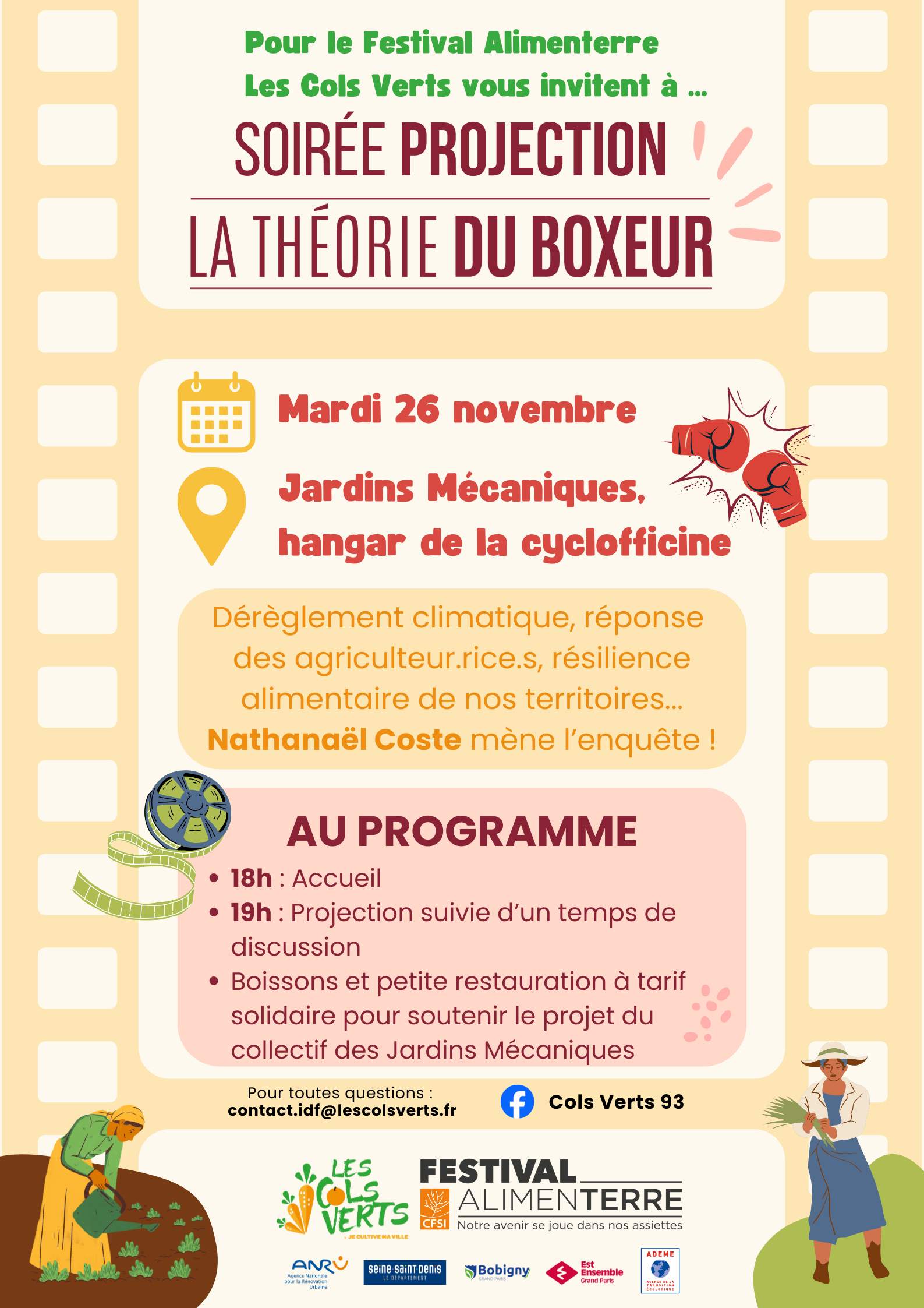 Affiche - Projection de la Théorie du Boxeur