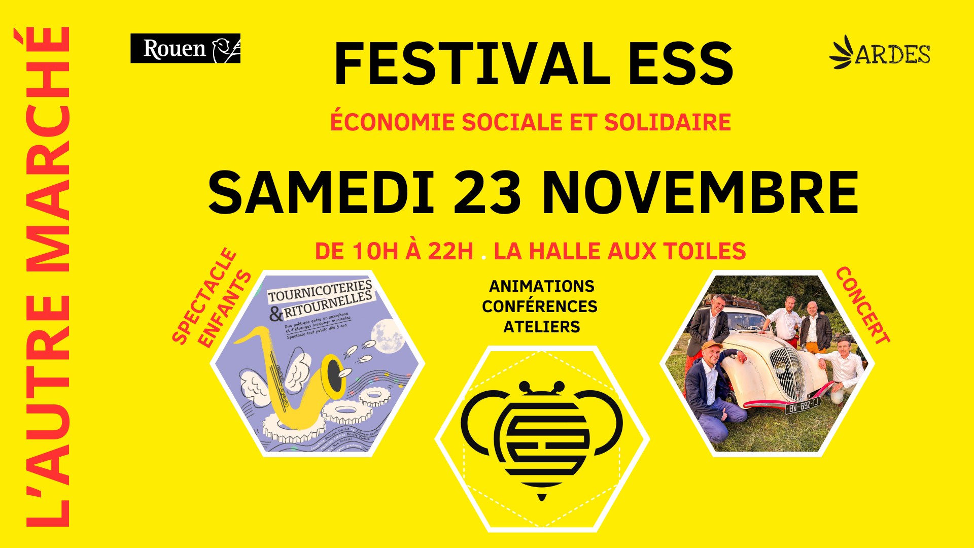 Festival ESS Rouen : "L'autre marché" à La Halle aux toiles 