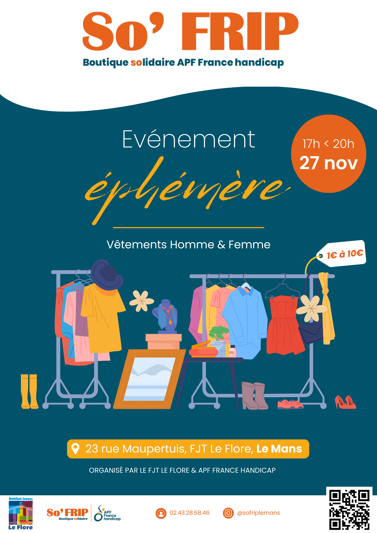 Vente éphémère de vêtements de seconde main