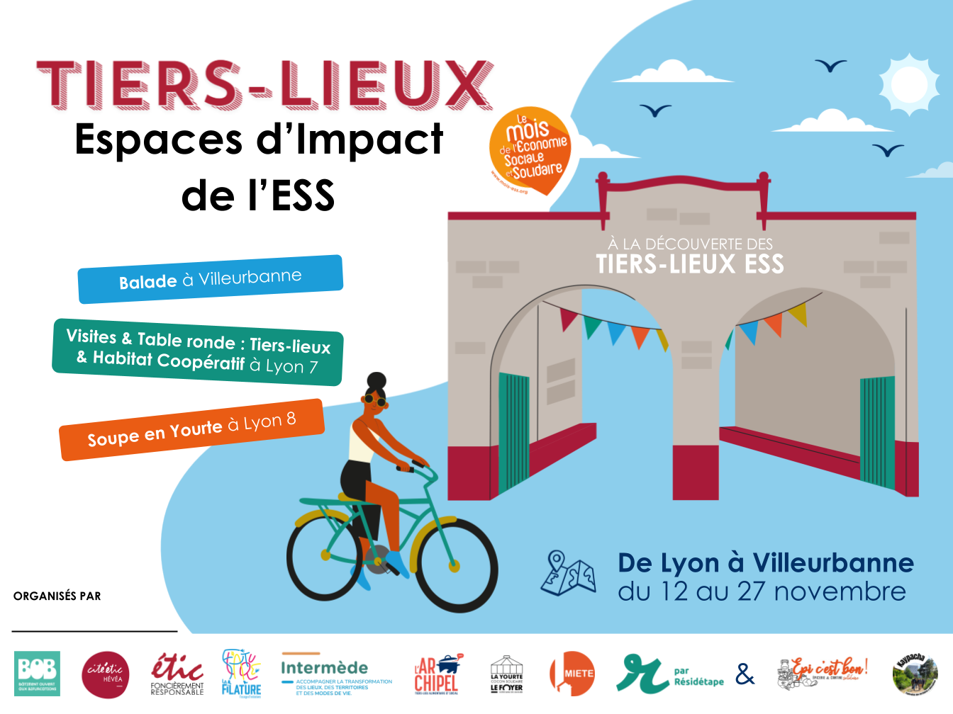 Affiche mois de l'ESS tiers lieux