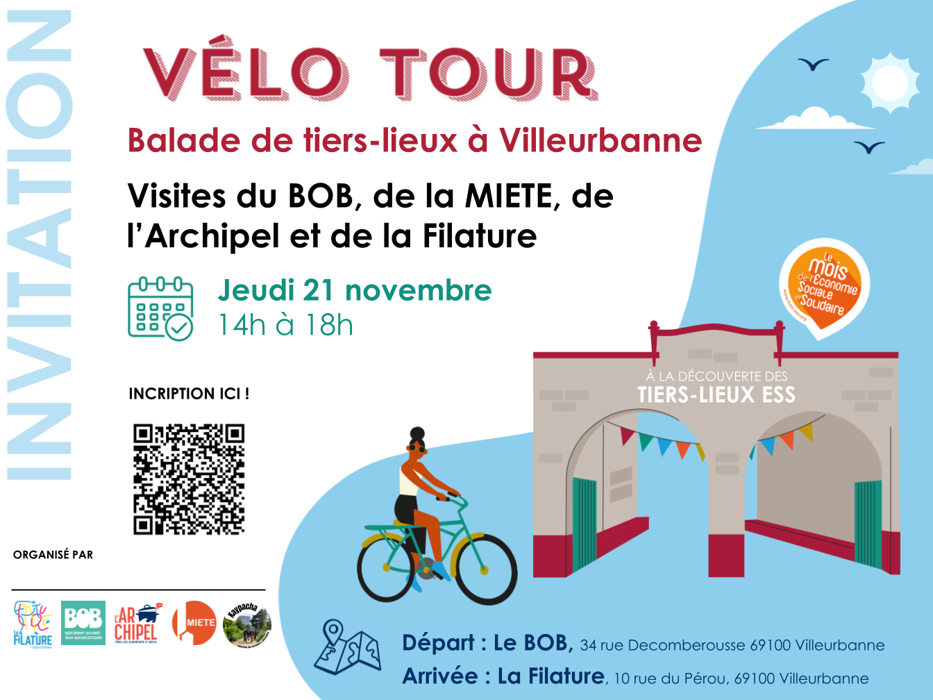 Velo Tour de Tiers-Lieux Villeurbannais