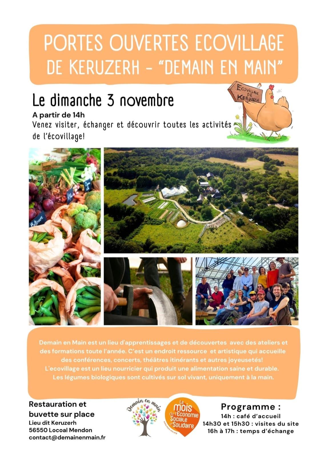 Portes Ouvertes de l'Ecovillage de 14h à 17h