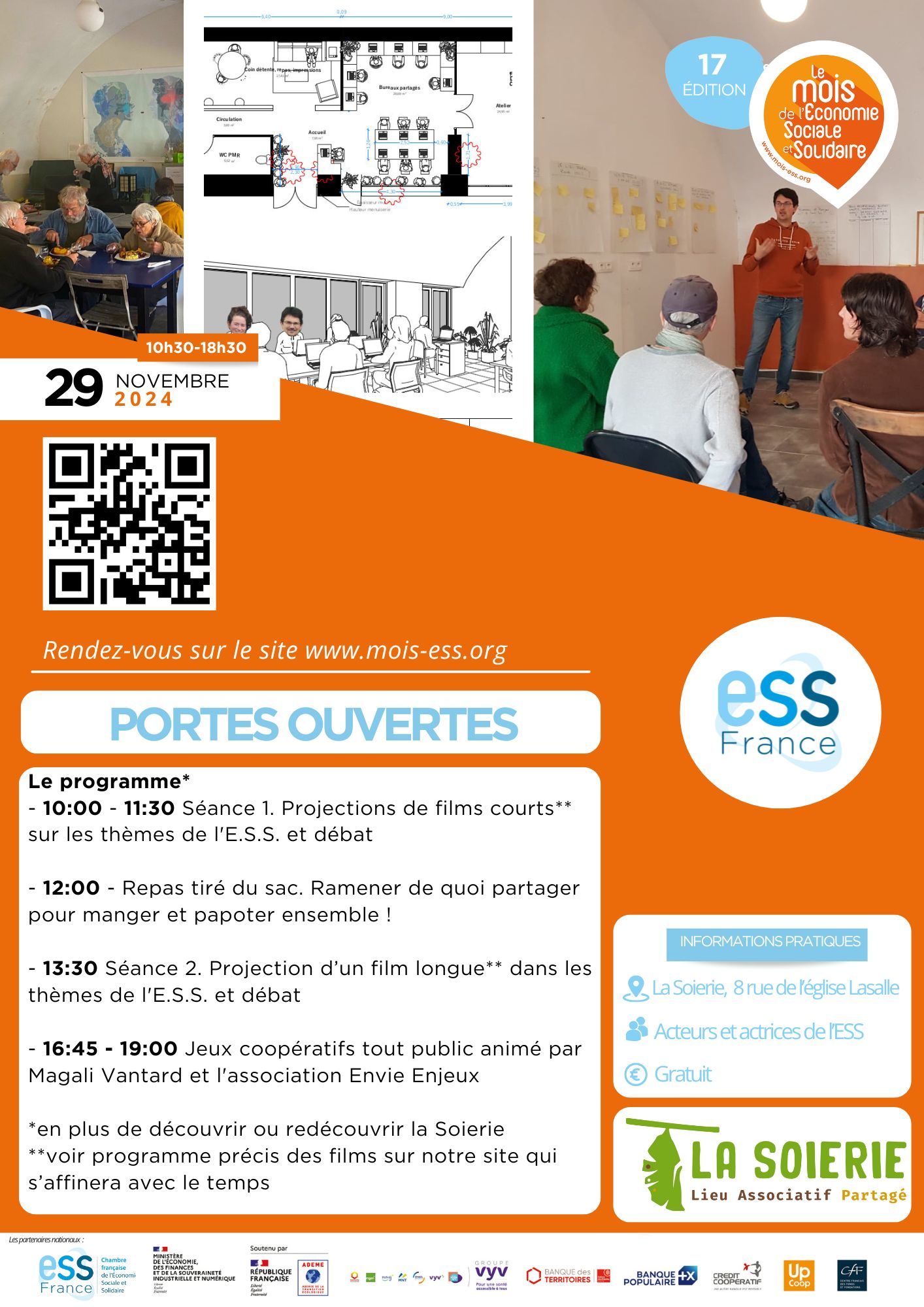 affiche des portes ouvertes de la Soierie 