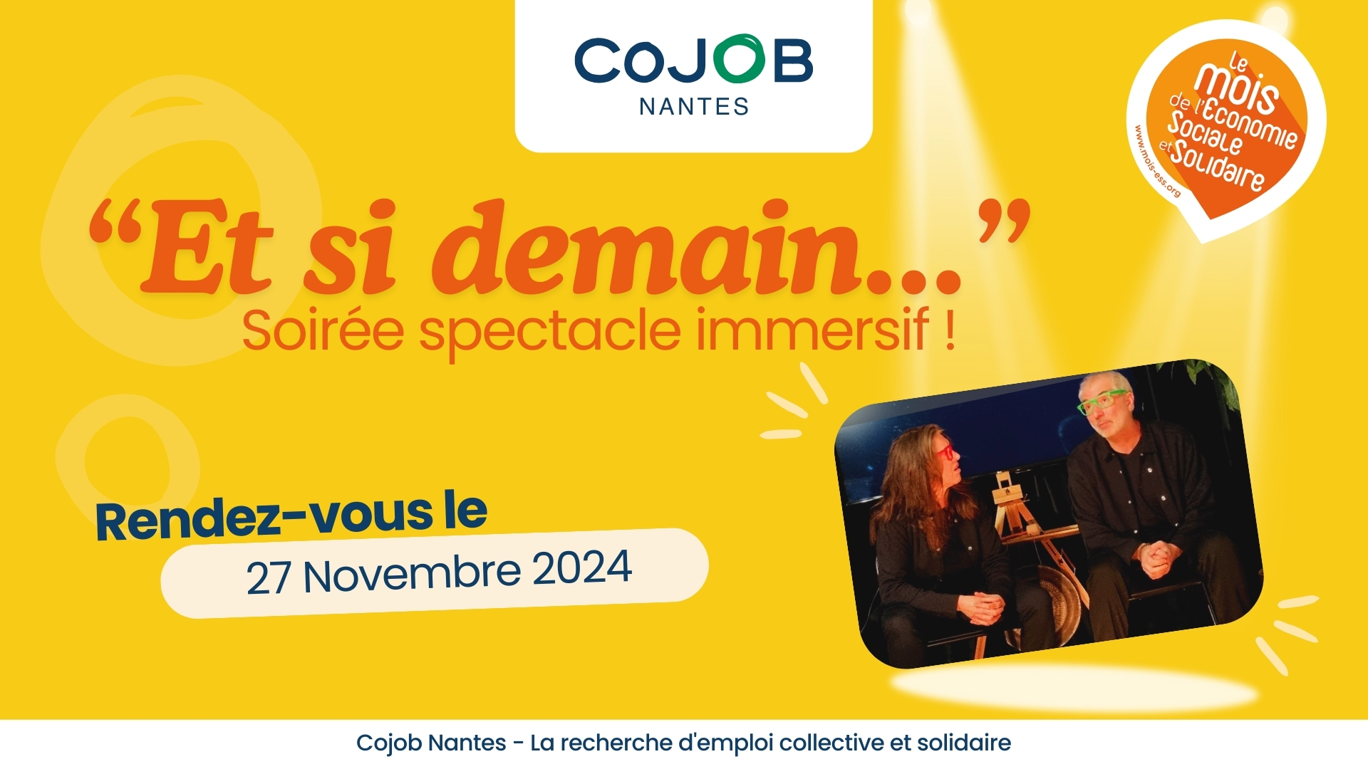 "Et si demain..." Soirée spectacle immersif - Rendez-vous le 27 novembre 2024