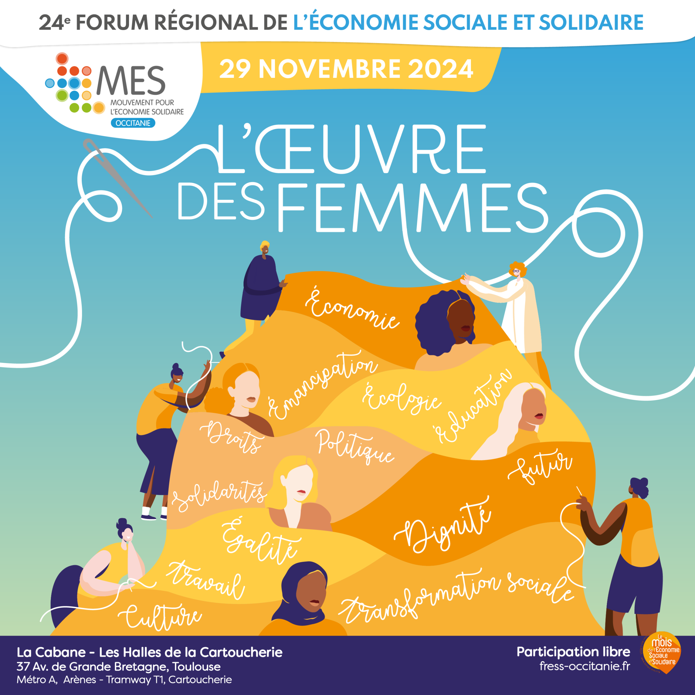 Affiche FRESS 2024 "L'oeuvre des femmes"