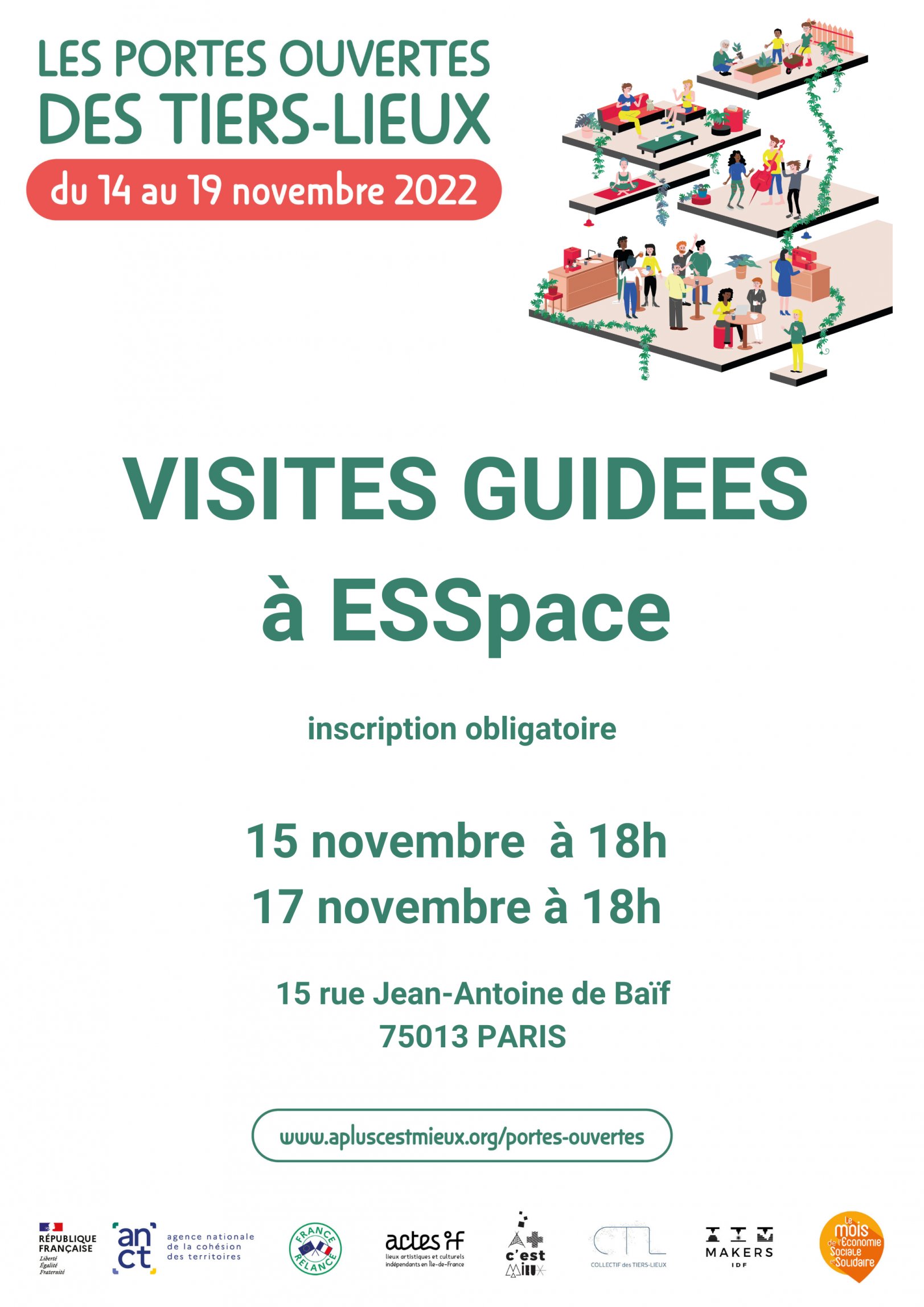 Venez découvrir un tiers-lieu dédié à l'ESS Visite guidée d'ESSpace