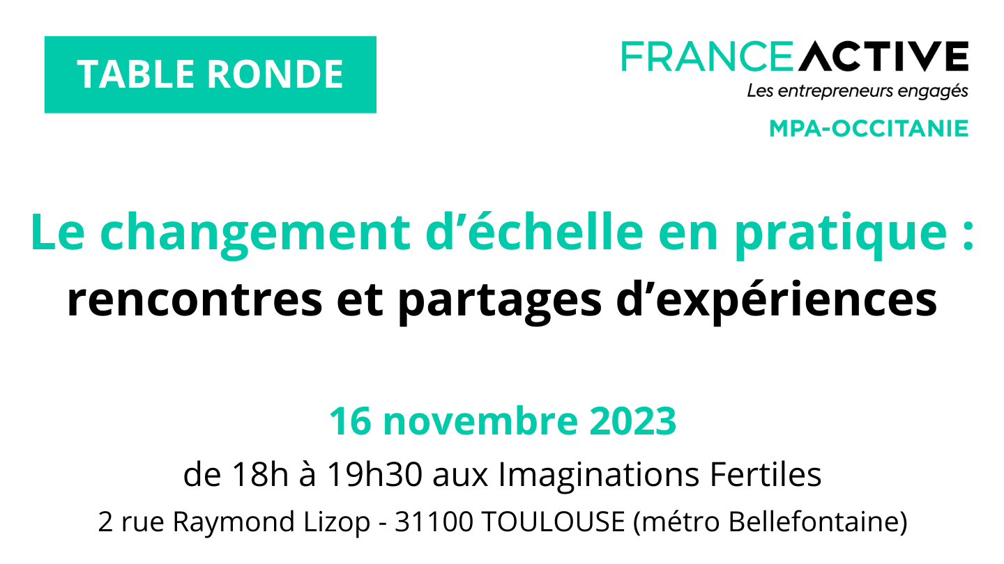 Visuel de l'événement "Table ronde - Le changement d'échelle en pratique : rencontres et partages d'expériences"