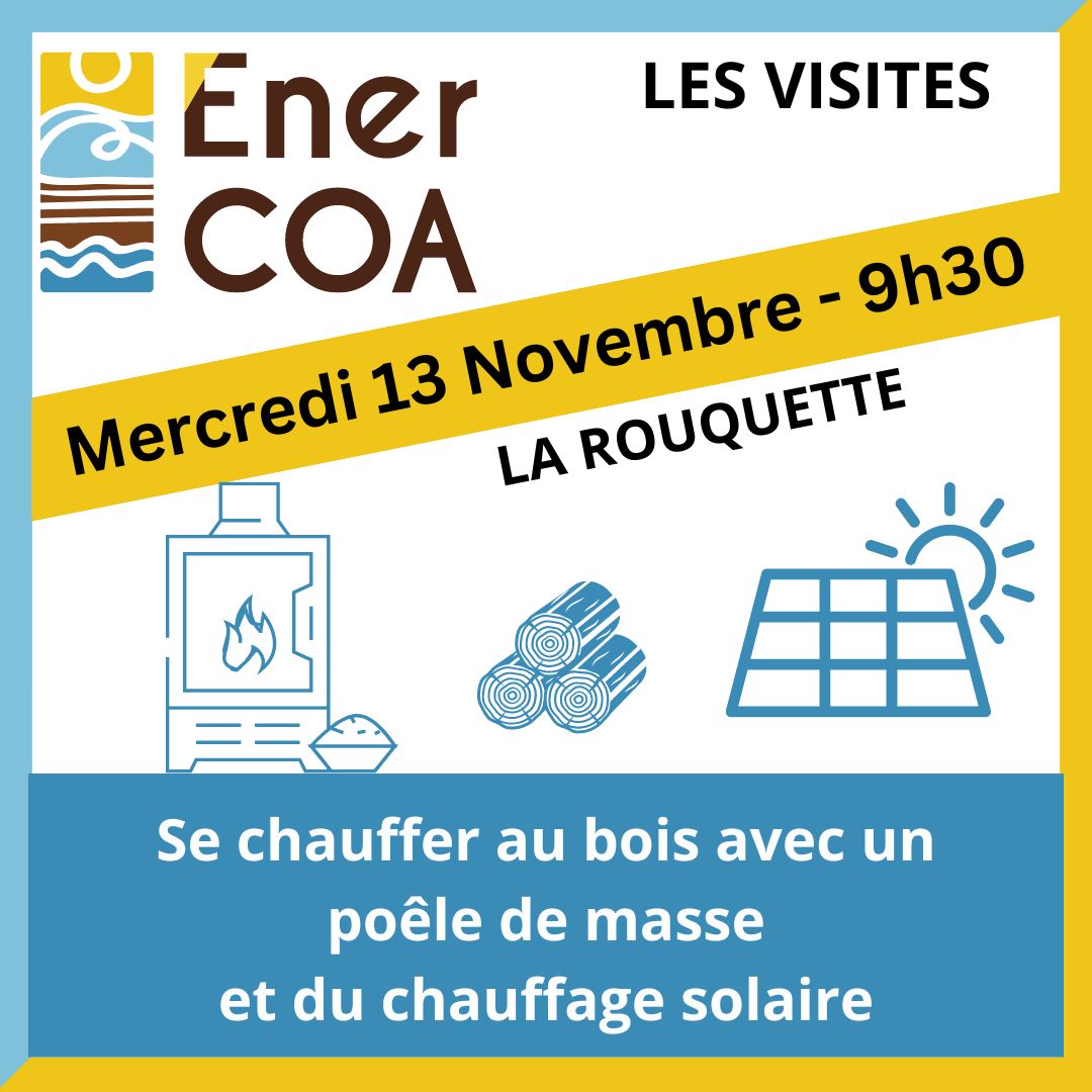 Visite : Se chauffer avec un poële de masse au bois et un chauffage solaire. Visite le 13 novembre à 9h30