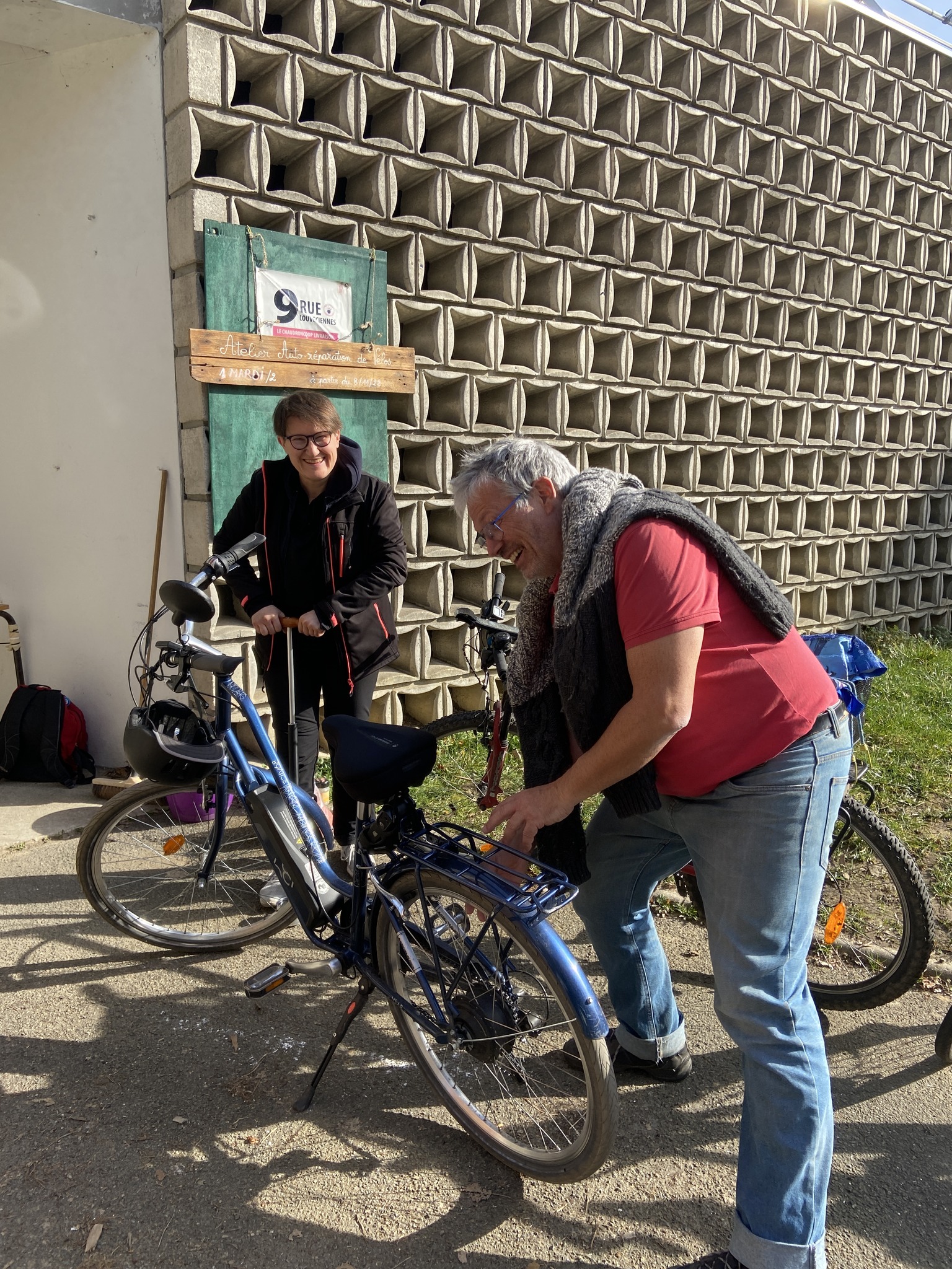 Réparation d'un vélo