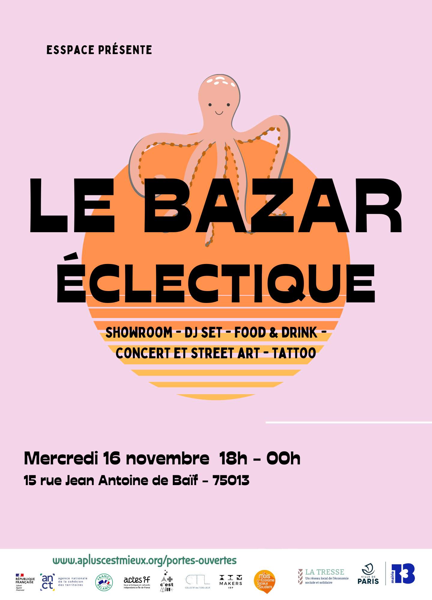 Bazar éclectique : concert, showroom éthique, street-art, handpoke... Le Bazar éclectique d'ESSpace