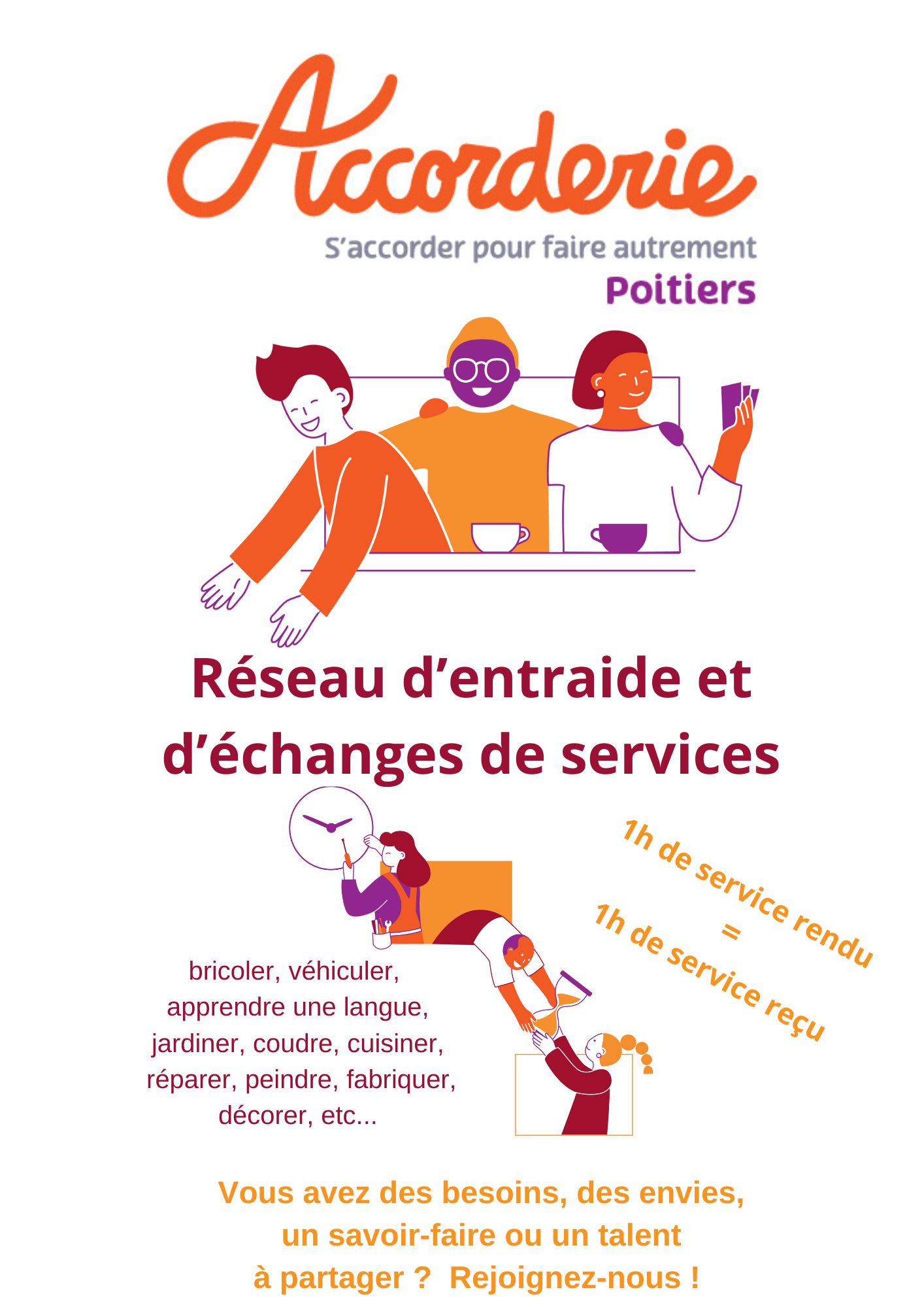 Accorderie réseau d'entraide et d'échanges de services