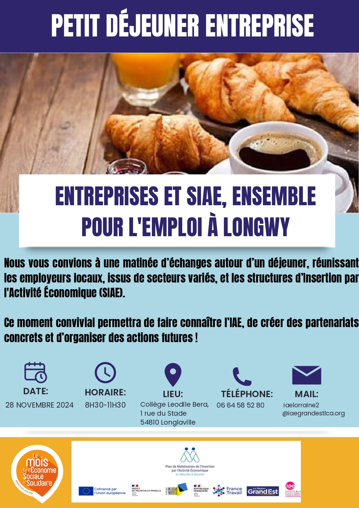  ENTREPRISES ET SIAE, ENSEMBLE POUR L'EMPLOI À LONGWY