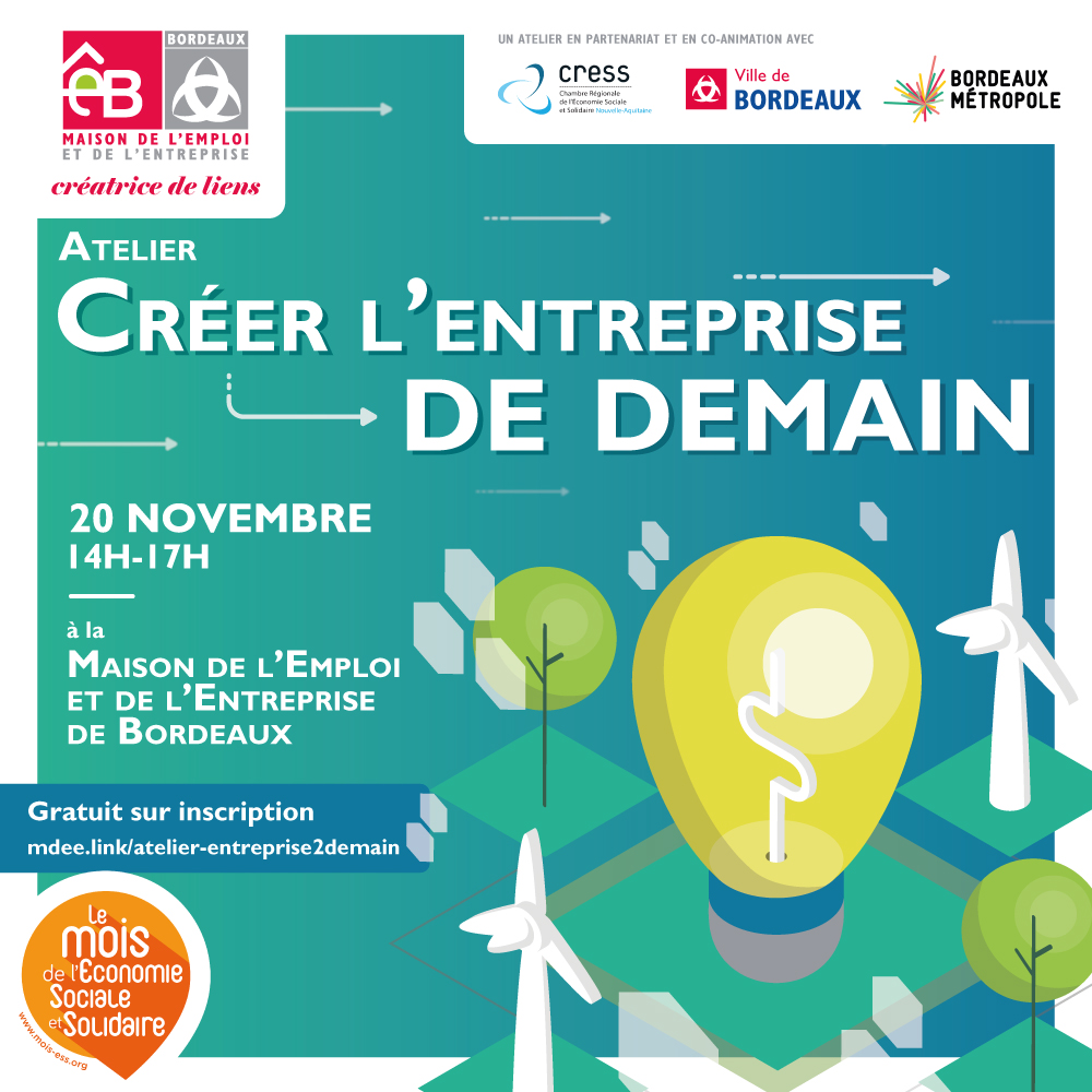 Créer l'entreprise de demain, atelier le 20 novembre 2024